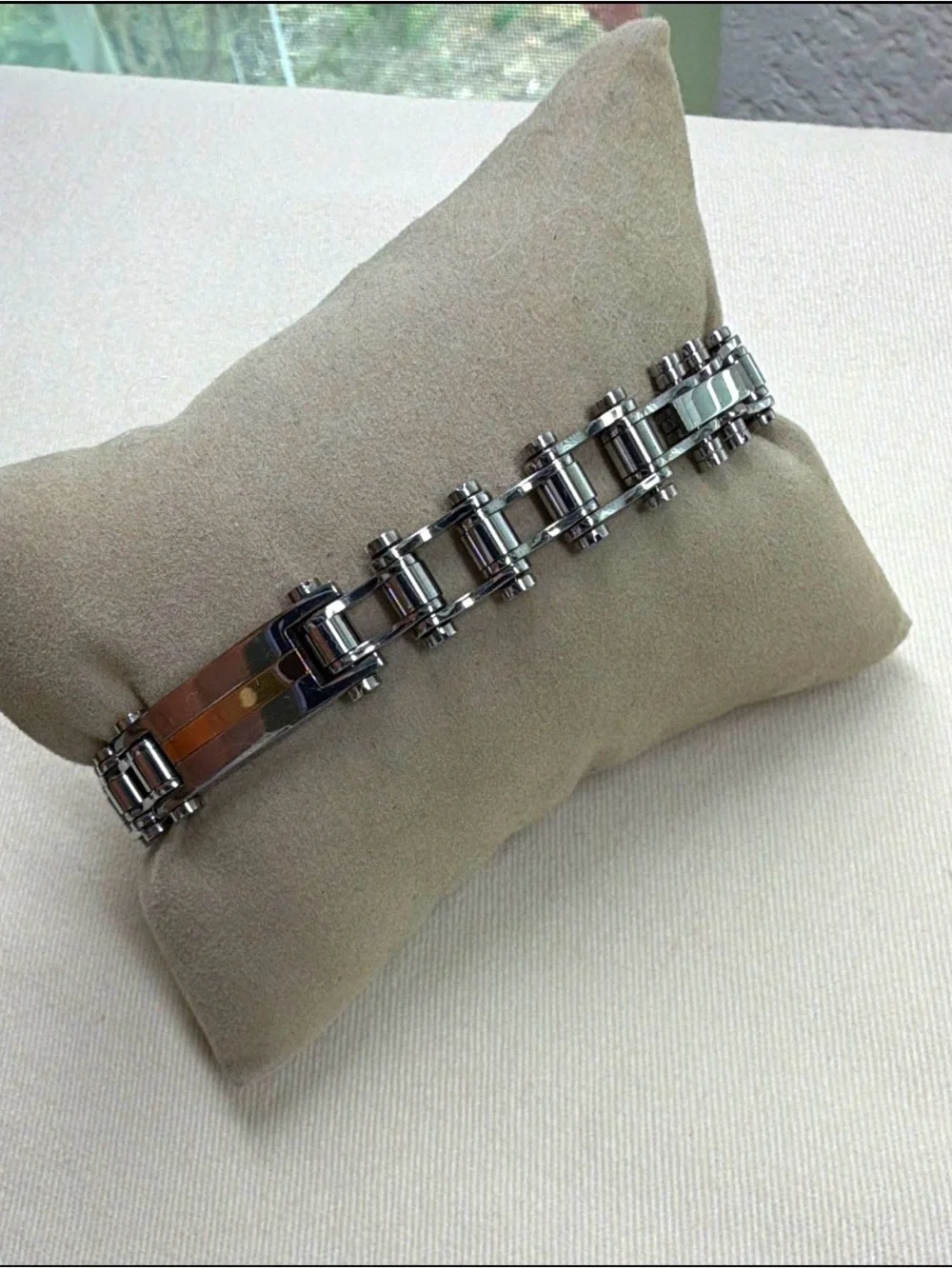 Men's Stainless Steel Two-Tone Link Bracelet